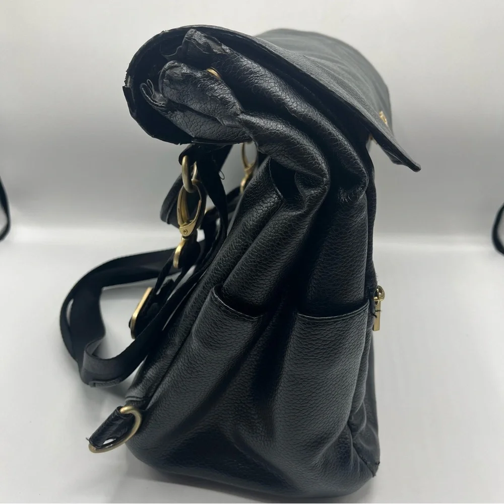 Freshly Picked Convertible Diaper Bag Tote Backpack Black